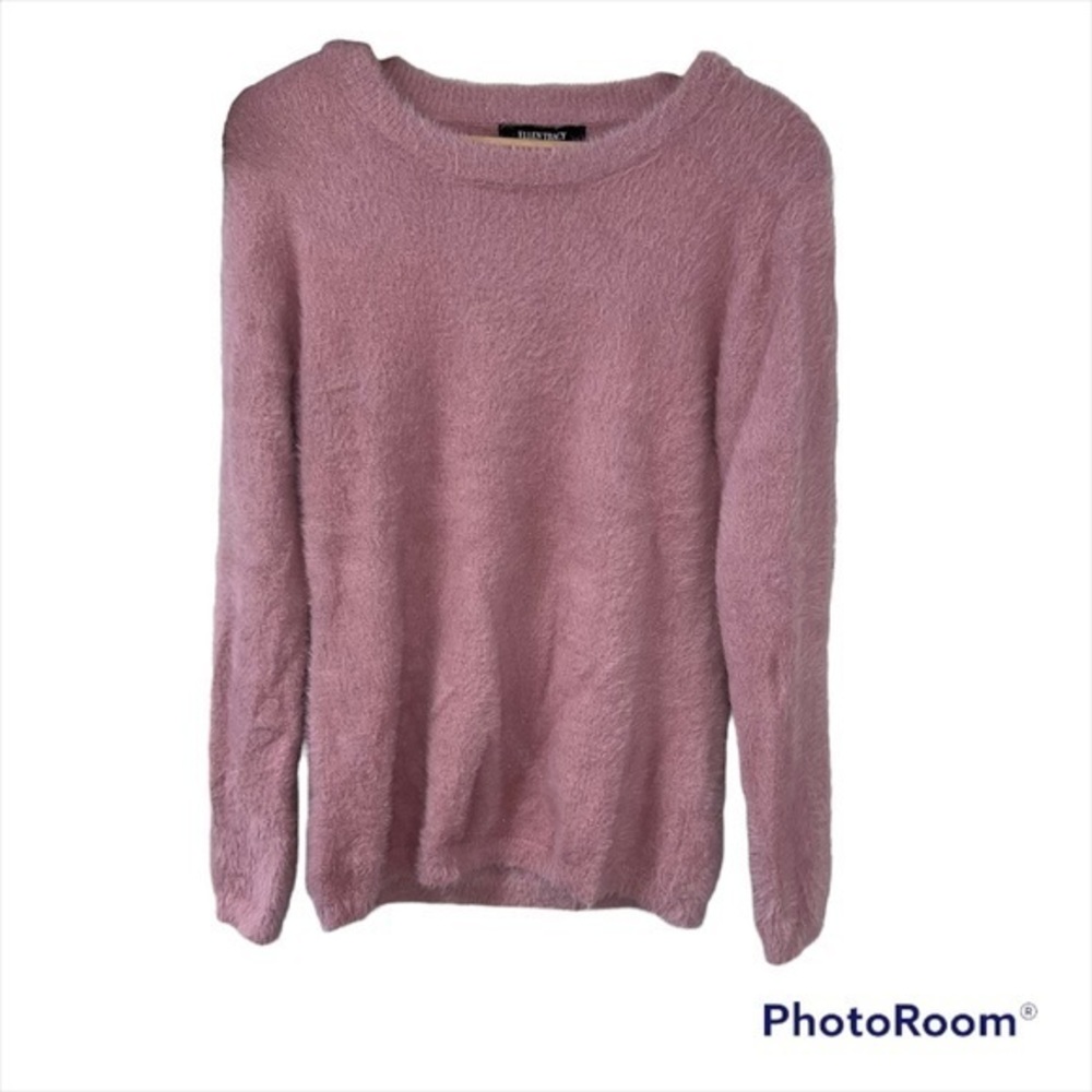 NWT ELLEN TRACY Women's Eyelash Pink Pullover Sweater, Size.Small, SUPER SOFT!